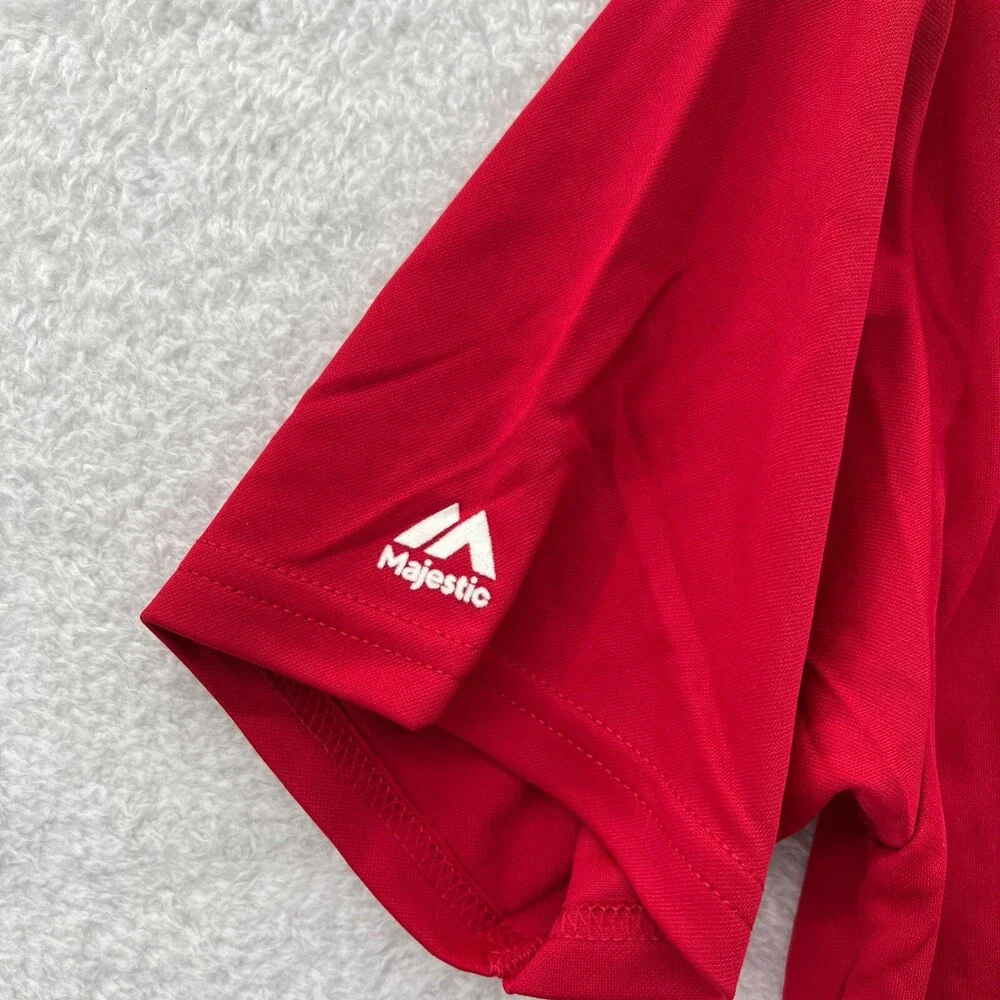 Los Angeles Angels Shirt Boys Large Red MLB Jersey Youth Sports Majestic Tee New